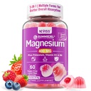 Magnésium Gummies 400mg=5-en-1 Complexe Magnésium pour les femmes et les hommes: Mag Glycinat, Citrate, Malate, Chlorure et Taurate=w/Ashwagandha, D3 & Zinc pour la relaxation, l'humeur, l'énergie= sans sucre, végétalien, 60Cts