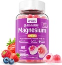 Magnésium Gummies 400mg=5-en-1 Complexe Magnésium pour les femmes et les hommes: Mag Glycinat, Citrate, Malate, Chlorure et Taurate=w/Ashwagandha, D3 & Zinc pour la relaxation, l'humeur, l'énergie= sans sucre, végétalien, 60Cts