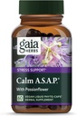 Gaia Herbs Calm A.S.A.P. Supplément de support du stress - avec Crâne, Passionflower, Camomille, Vervain, Saint Basilic & Plus pour soutenir un calme naturel - 60 Vegan liquide Phyto-Capsules (20 jours d'approvisionnement)