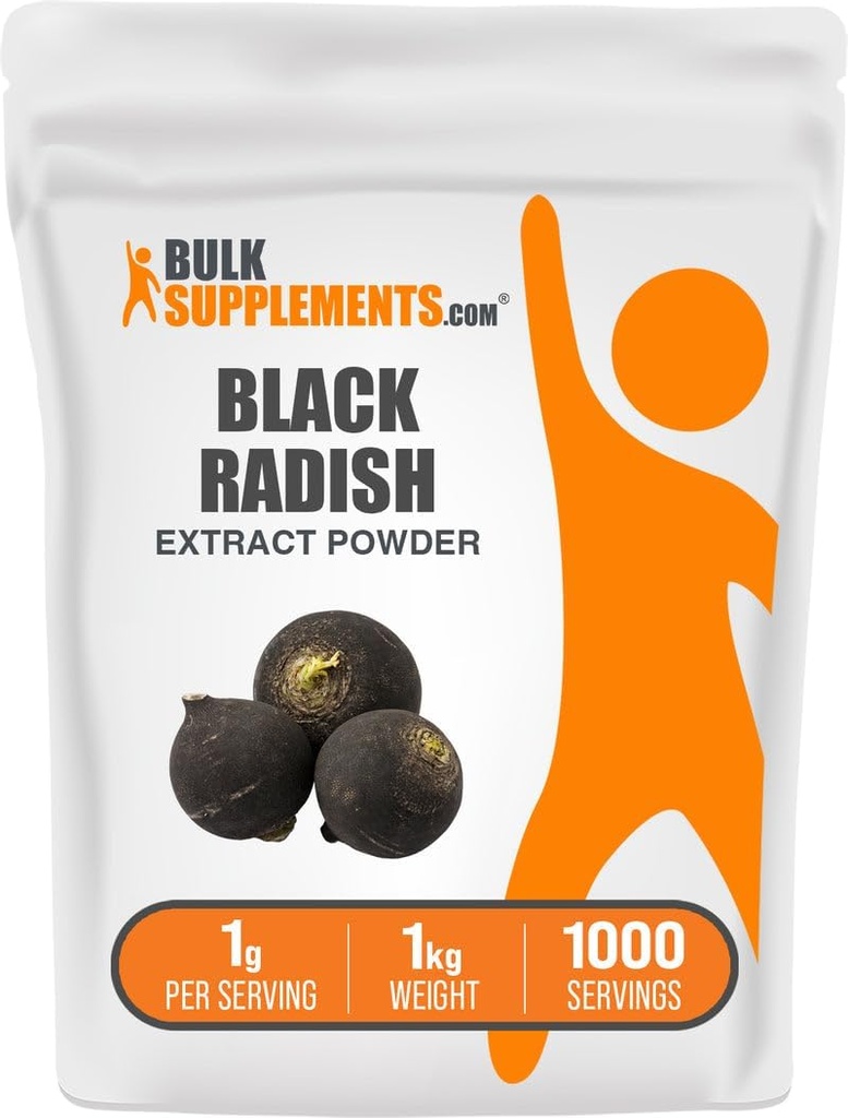 BulkSupplements.com Poudre d'extrait de radical noir - Supplément de radical noir espagnol, supplément à base de plantes - Vegan & Gluten Free, 1g par portion, 1kg (2,2 lbs) (paquet de 1)