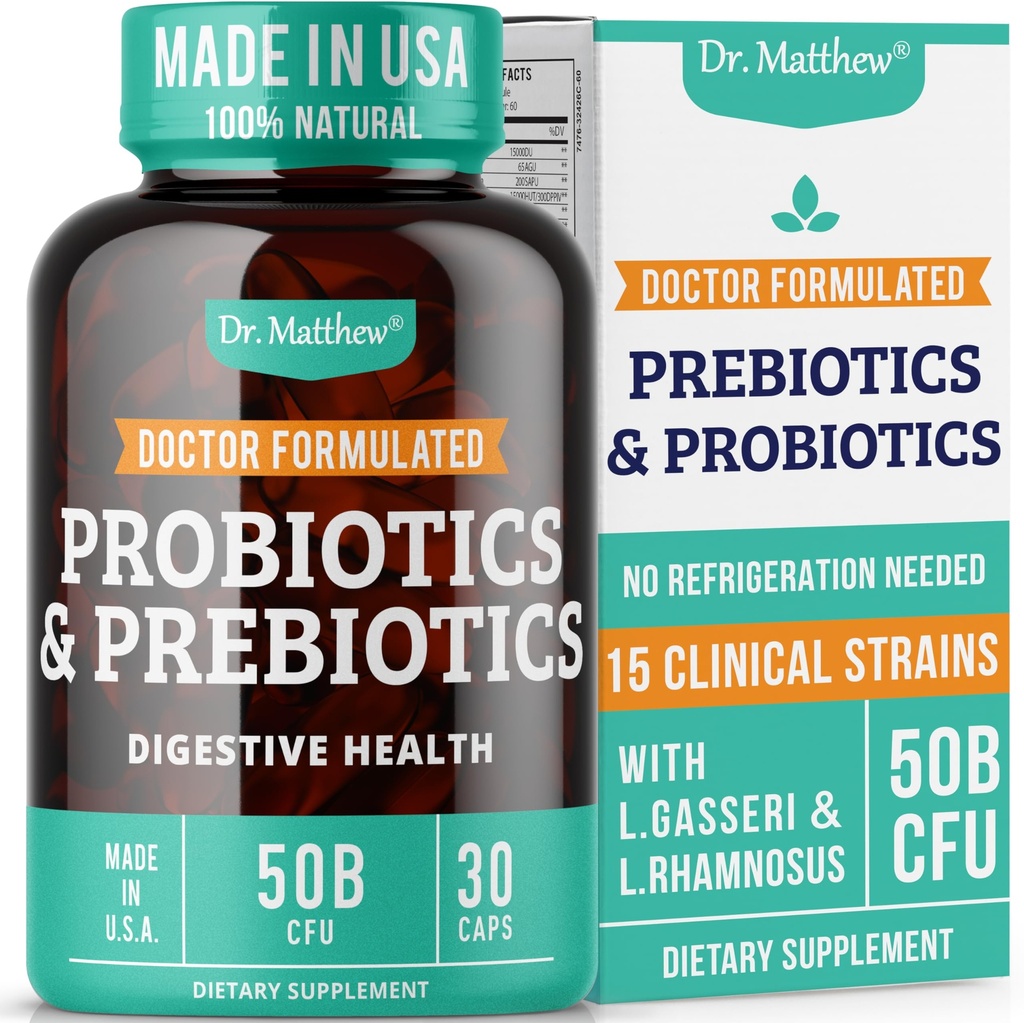 Prébiotiques et probiotiques : Lactobacillus Gasseri, Lactobacillus Rhamnosus, Plantarum, Casei, Bifidobacterium longum, lactis, infantis. Prébiotiques probiotiques, pré et probiotiques pour la santé digestive.