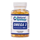 Omega 3 1000mg Huile de poisson 100 softgels concentrés par les systèmes naturels - Suppléments Omega 3 - Capsules pour le régime quotidien - EPA - DHA - Parfait pour le soutien du cœur, des yeux, du cerveau et des articulations*