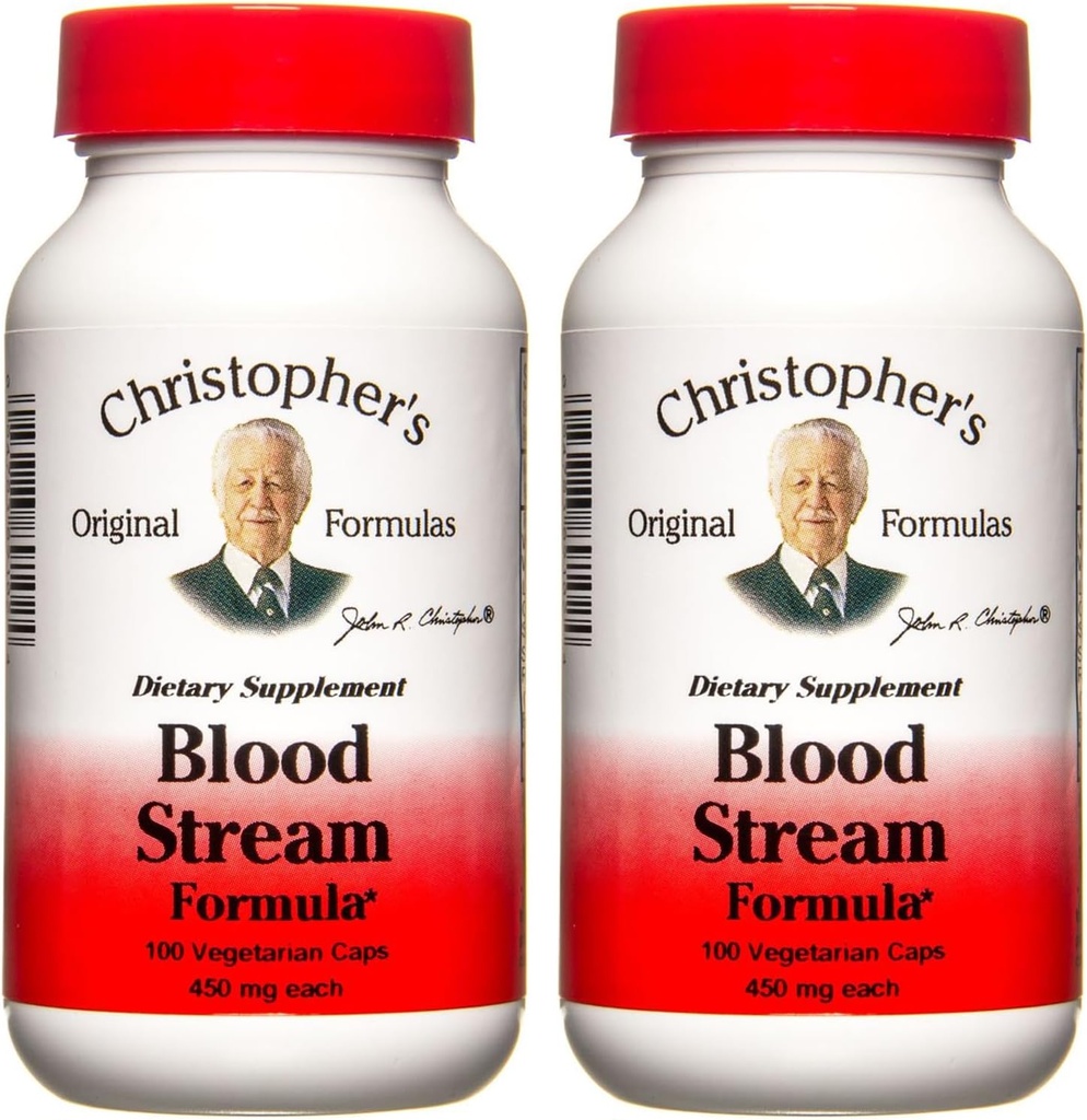 Christopher's Original Formulas Blood Stream Formula - Blood Circulation Supplements - Supports Vein Elasticity, Clean & Pure Bloodstream - Pack of 2
