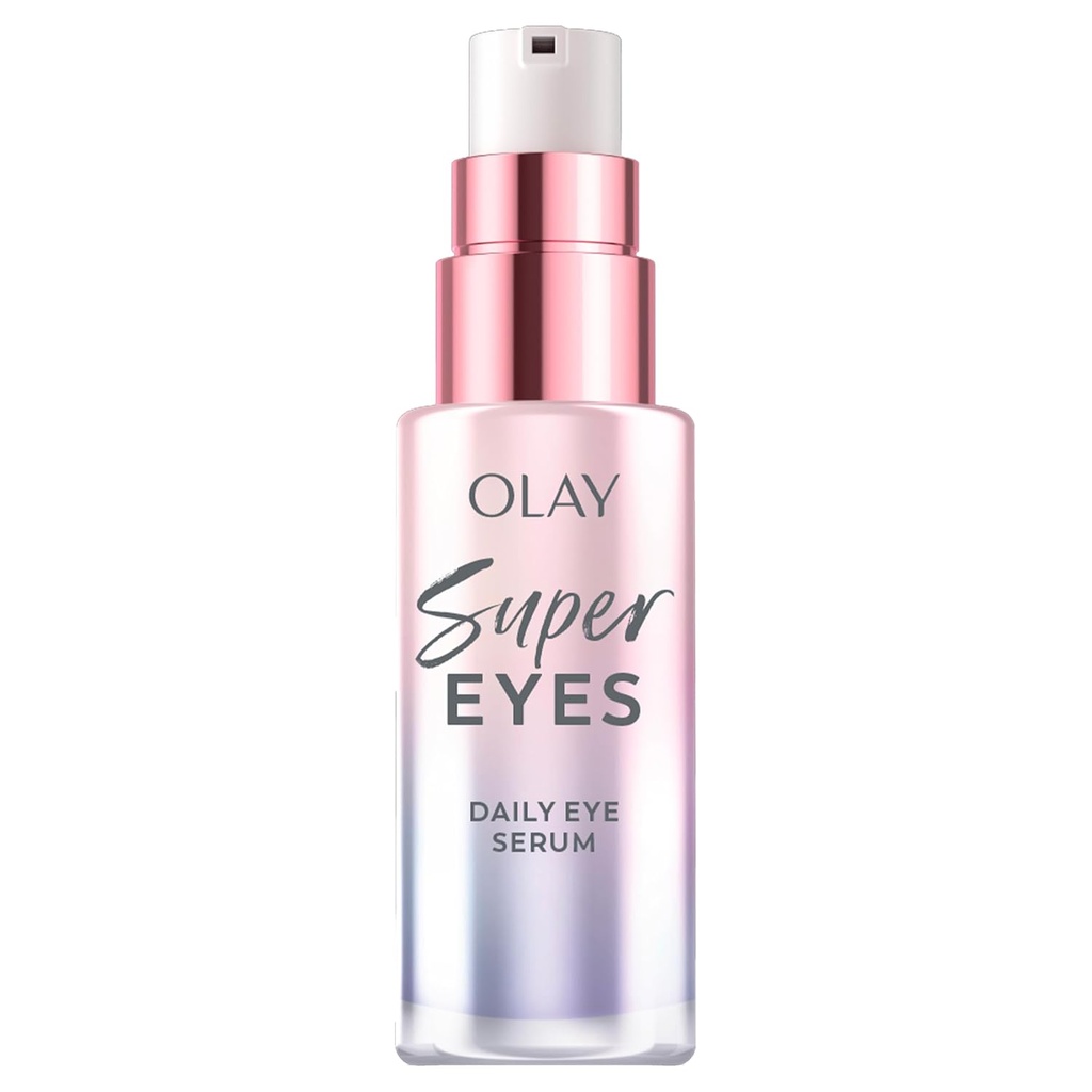 Sérum Olay Super Eye - Vitamine C, Caféine, Niacinamide, Peptide Amino, Aloe Vera - Brightens Cercles foncés, Anti-rides, Anti-Age, Brightening, Lisse les lignes fines, Fermant, Hydratant, 0,45 Oz
