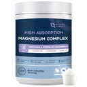 NATURE TARGET Supplément en poudre de magnésium avec Glycinate, Citrate, Malate, Complexe de magnésium avec L-Theanine et vitamine B6 pour le muscle, le coeur et le cerveau, Vegan, 10,58 oz (100 portions), Lemon Orange Saveur