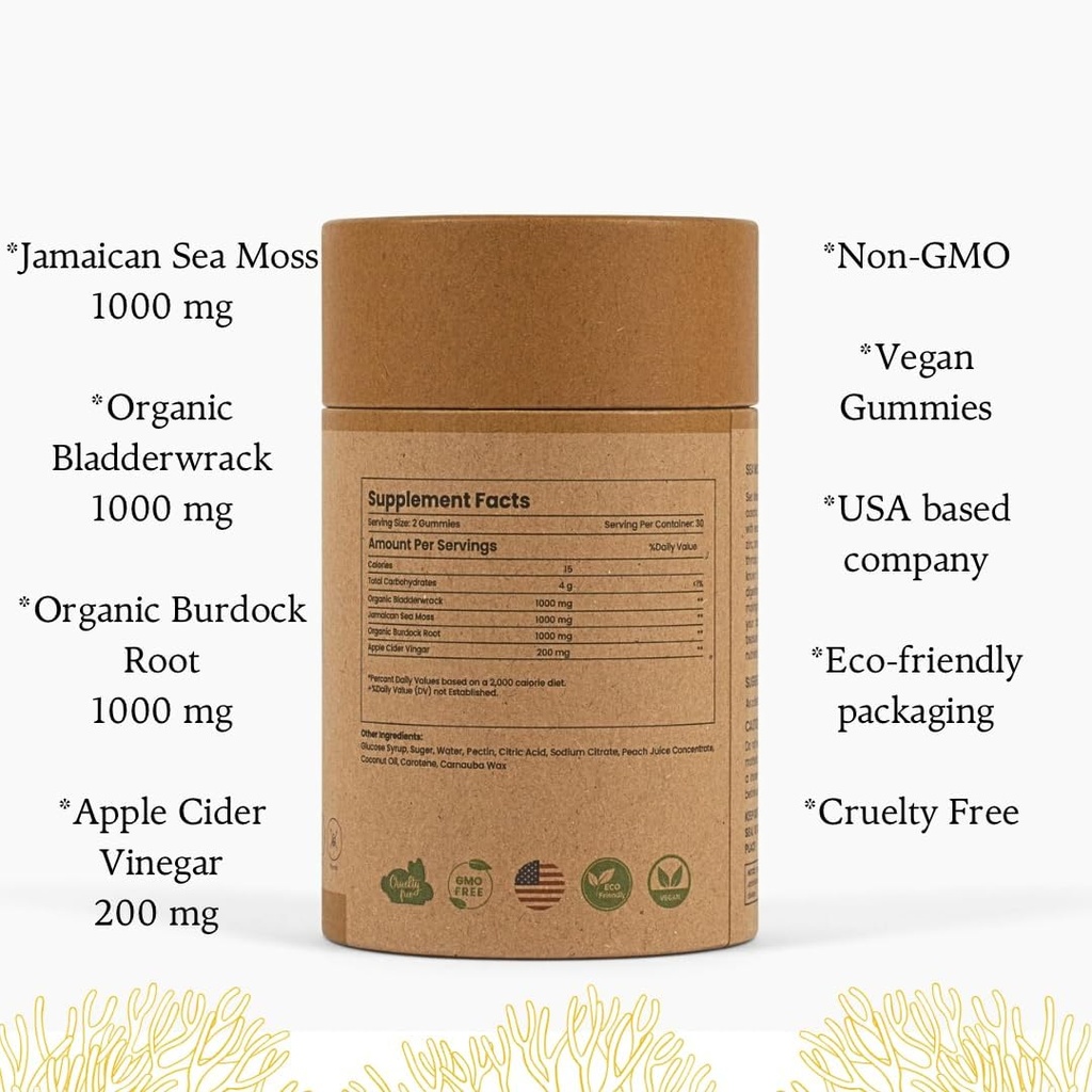 Mousse de mer jamaïcaine + vinaigre de cidre de pomme