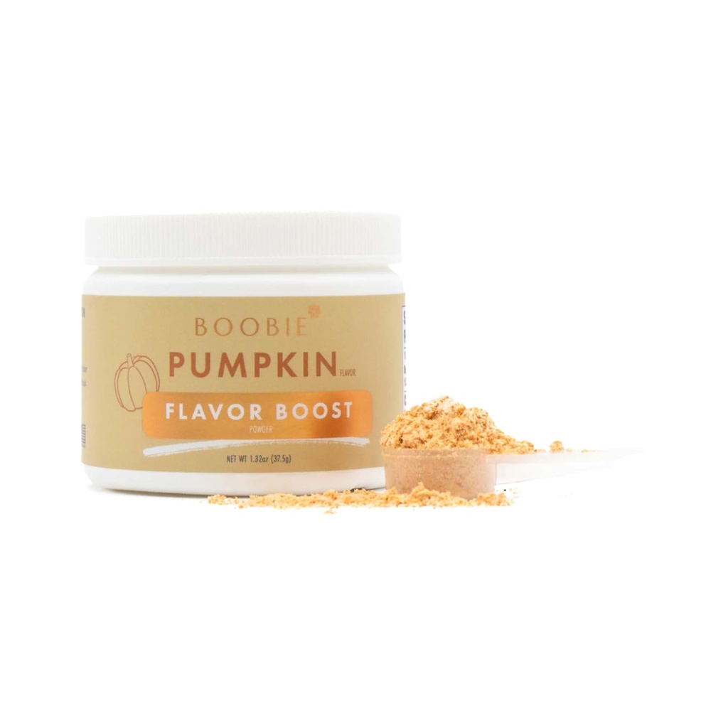 Boobie Body Flavor boosts - Paire avec des poudres protéiques pour soutenir la santé, le métabolisme et l'énergie - Fabriqué pour les mamans et la grossesse avec fibre prébiotique et huile MCT - citrouille (1.32oz, 1 paquet)