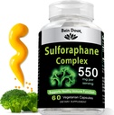 550mg Supplément de sulforaphane avec Glucoraphanine et Myrosinase - Supplément de brocoli - Activateur NRF2 complet, puissant antioxydant et santé cellulaire