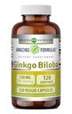 Formules étonnantes Ginkgo Biloba 120 Mg Supplément 120 Capsules Standardisé pour contenir 24 % de Ginkgo Flavone Glycosides