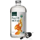 Force naturelle Huile MCT pure biologique C8 – Huile MCT liquide dans un récipient en verre – Acid Caprylique concentré – Keto, Paléo, Kosher, Vegan & Non-OGM – Laboratoire testé pour la qualité et la pureté, 32 Once
