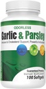 L'ail et le persil softgels odorants par la nutrition GL.Détox tout naturel qui stimule l'immunité et le métabolisme, soutient la santé cardiaque et les niveaux de cholestérol 100:1 Extrait de 100 Compte
