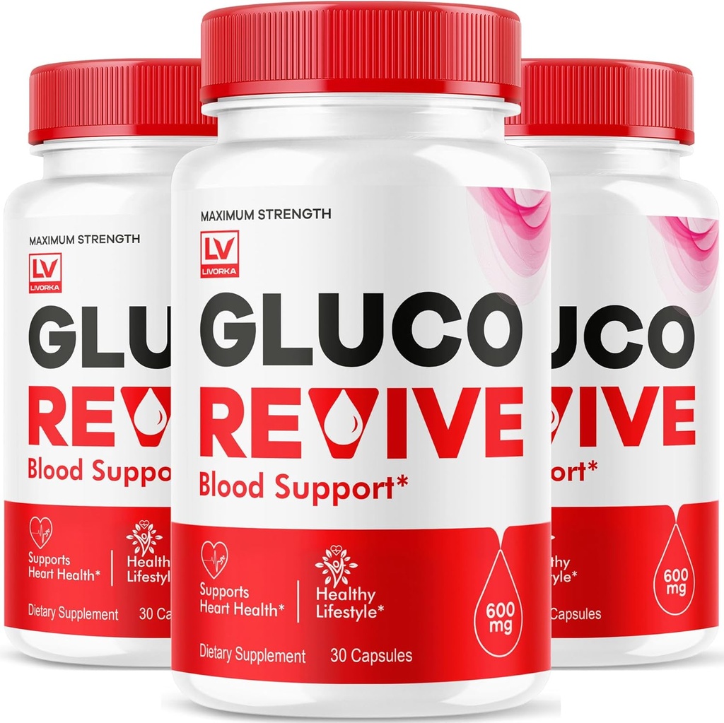 (3 packs) Gluco Revive - GlucoRevive, Gluco Revive Pills, GlucoRevive Support, GlucoRevive Capsules, Gluco Revived Toutes les préparations naturelles Premium, Gluco Revive Pills Reviews, 90 capsules pendant 3 mois