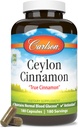 Carlson - Ceylon Cinnamon, Cinnamon Supplements, 500 mg, Cinnamon Extract Pills, Ceylon Cinnamon Capsules, 180 capsules
