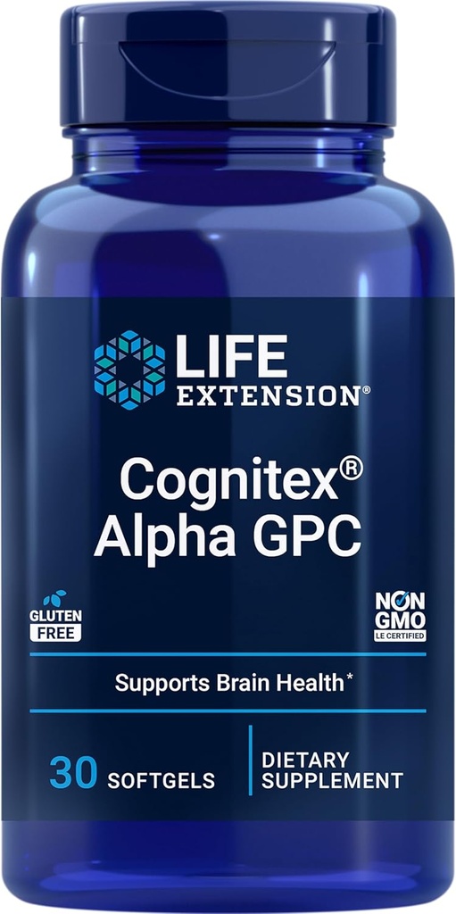 Life Extension Cognitex Basics, 30 Softgels - Formule multinutriente pour le soutien de la santé du cerveau, nutrition ciblée pour la mémoire, focus, attention et performance cognitive globale - Non-OGM, sans gluten