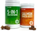 Saumon MD animal de compagnie Bites oméga + 5en1 Moussettes multivitamines