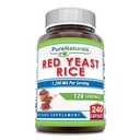 Pure Naturals Red Yeast Riz 1200 Mg par portion, 240 Capsules Supplément.