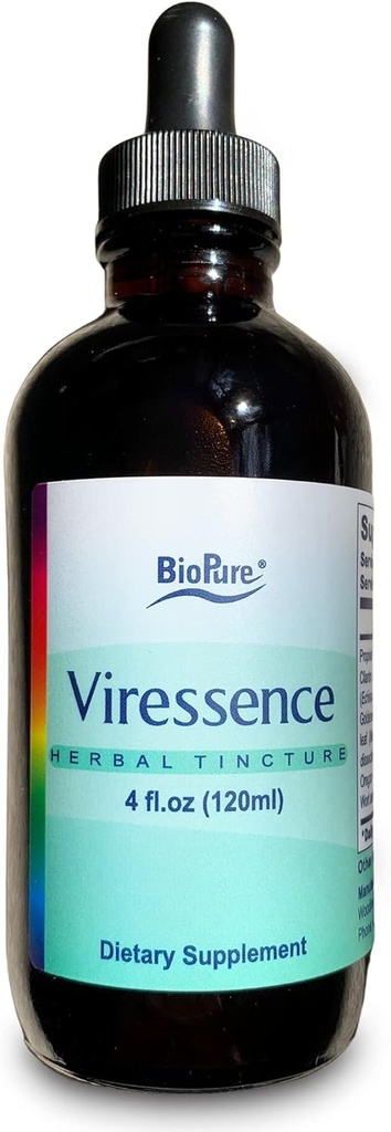 BioPure Viressence Teinture à base de plantes – Mélange dynamique de 9 extraits botaniques potentiels pour soutenir synergiquement les défenses naturelles du corps, la fonction immunitaire, la santé de Gut, et le bien-être global – 4 fl oz