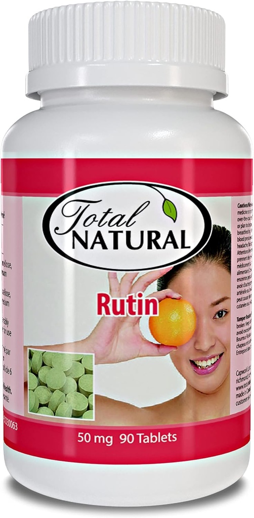 Rutin 50mg 90 comprimés [1 bouteille], aider à absorber et utiliser la vitamine C, amélioration de la santé vasculaire, soins de la vue