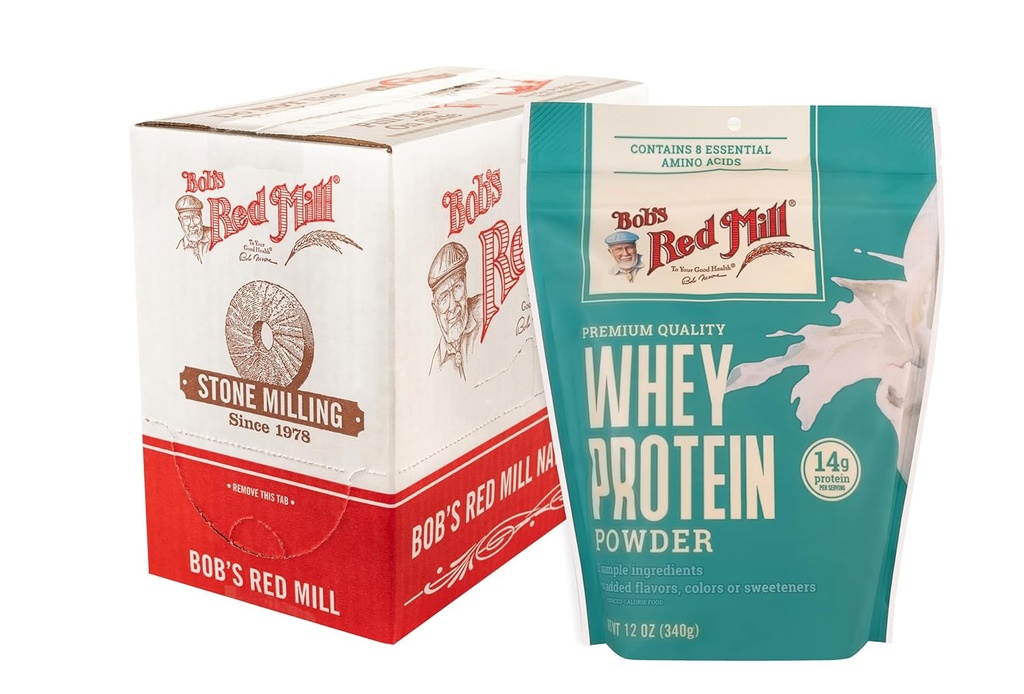 Bob's Red Mill Whey Protein Concentrate, 12 oz (paquet de 4) - Keto Friendly, Kosher
