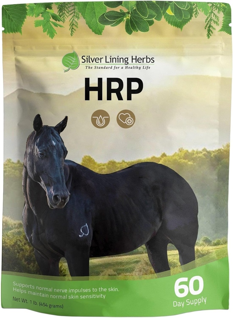 Herbes argentées Doublure HRP - soutient les Impulsions naturelles de nerf à la peau du cheval - favorise la sensibilité normale de la peau - aide avec les nerfs suractifs - supplément à base de plantes pour les chevaux - sac de 1 lb