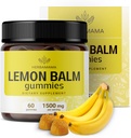HERBAMAMA Baume citron calmant Gommies - 1500mg Feuille de baume citron pour la relaxation - Vegan Non-OGM Melissa Officinalis Supplément - 60 Pectines à base de bananes aromatisées