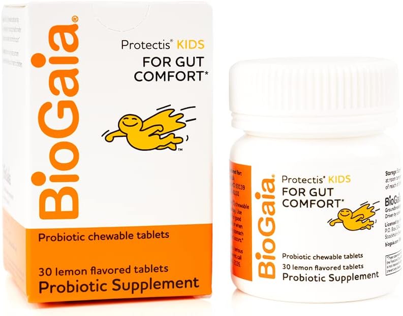 BioGaia Probiotique Comprimés à croquer, boîte simple et facile pour promouvoir la santé digestive et immunitaire, 30 comte