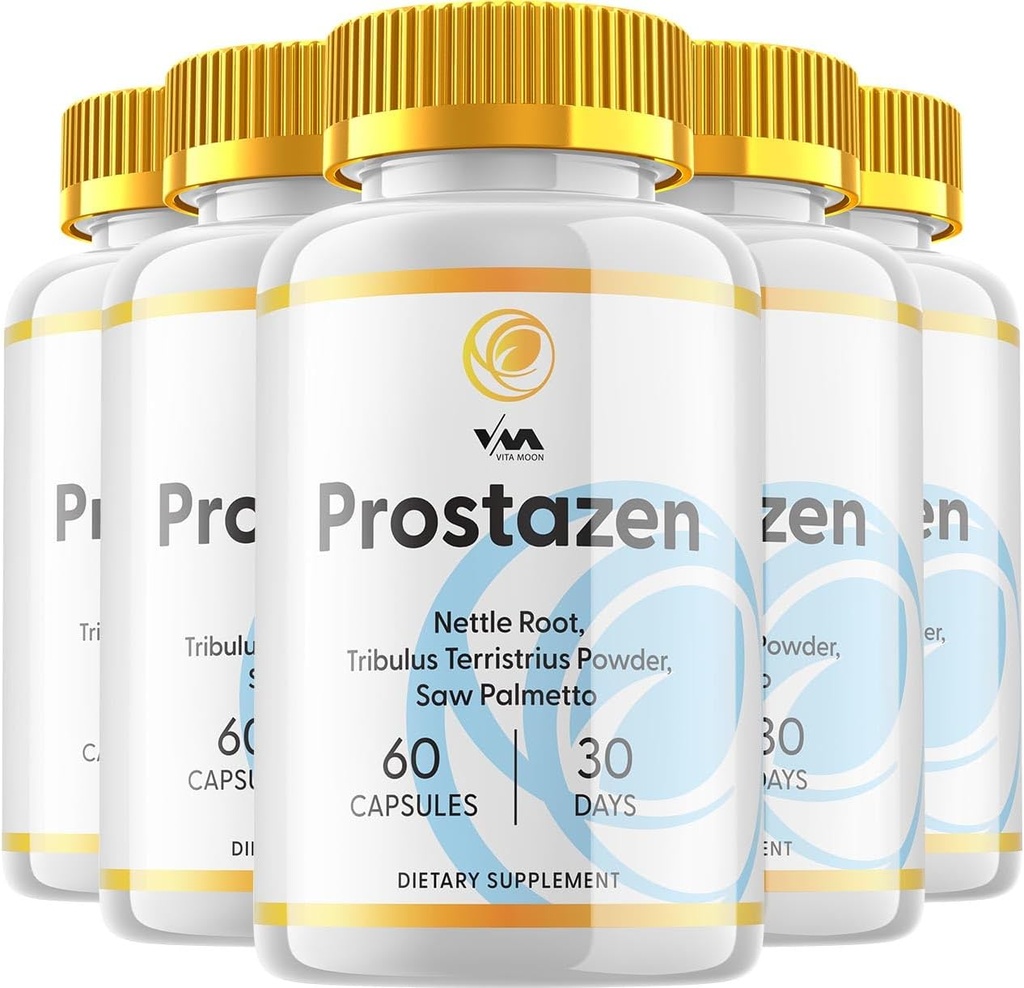 (5 Pack) Prostazen Prostate Support Capsules – Prostazen Pills Supplement, Maximum Strength, New Improved Multivitamin Formulation, Prostazen Reviews, 300 Capsules