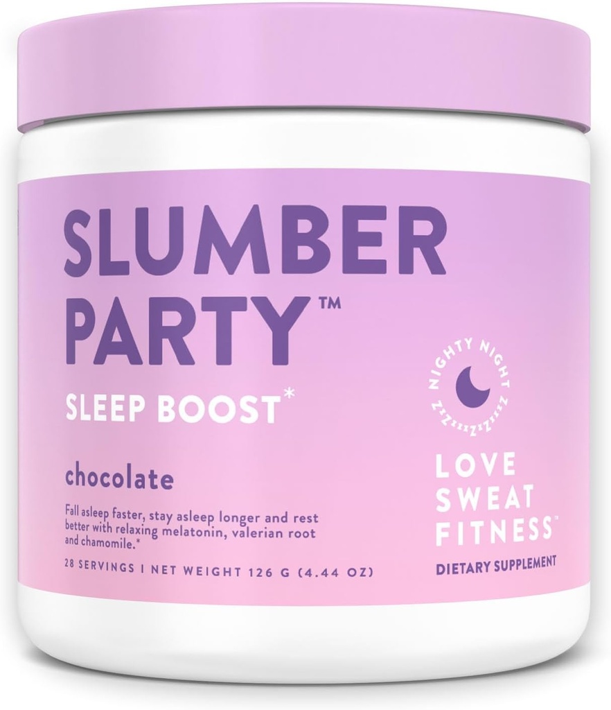 Love Sweat Fitness Sleep Boost Powder, Slumber Party Chocolate, améliore le sommeil, soutient la récupération des muscles