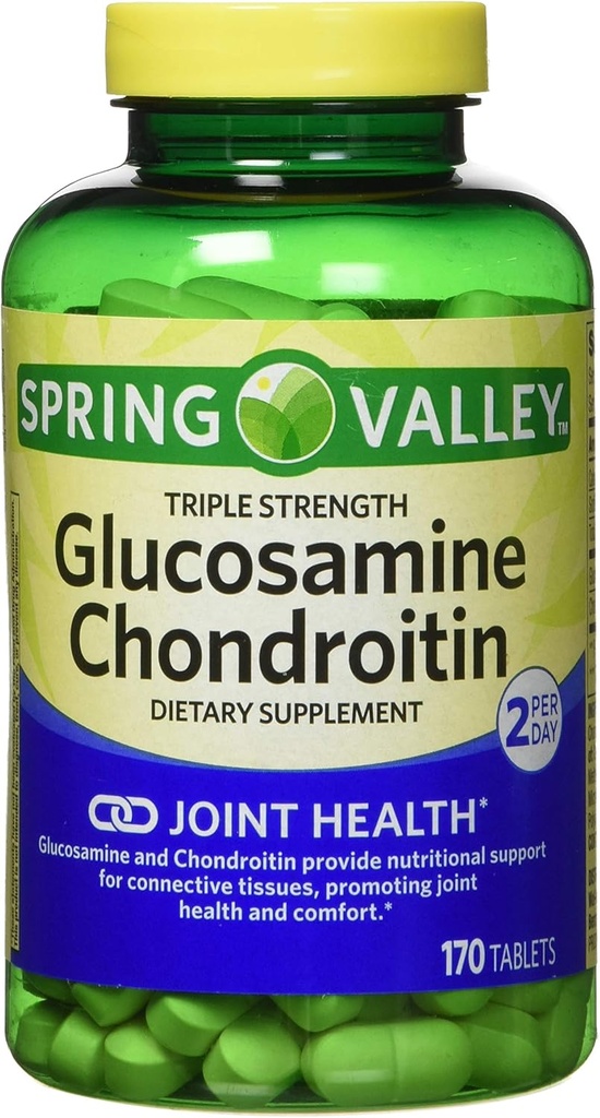 Spring Valley - Glucosamine Chondritine, Triple Strength, 340 comprimés, Twin Pack