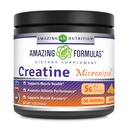 Formules étonnantes Supplément de poudre monohydratée de créatine micronisée $ 5000 mg par portion $ Supplément idéal avant et après l'entraînement $ Made in USA (1 LB, Orange)
