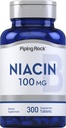 Piping Rock Niacine Supplément pour les femmes et les hommes , 100mg , 300 comprimés , Acide nicotinique avec flushing , Végétarien , non-OGM , sans gluten
