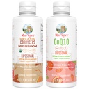 MaryRuth Organics Cordyceps Liposomal (Maple Spice) & CoQ10 (Citrus Peach)= Projet d'étiquette propre Vérifié®= Vitamines pour l'immunité, la santé cardiaque et le bien-être général=