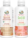 MaryRuth Organics Cordyceps Liposomal (Maple Spice) & CoQ10 (Citrus Peach)= Projet d'étiquette propre Vérifié®= Vitamines pour l'immunité, la santé cardiaque et le bien-être général=