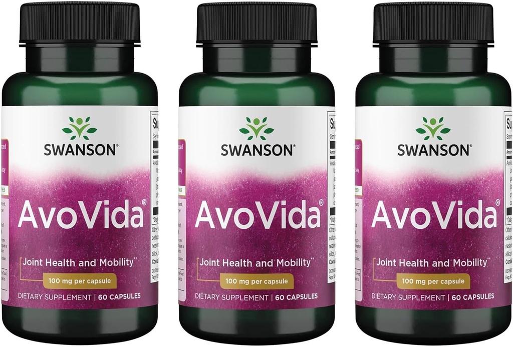 Swanson Avovida 100 Milligrammes 60 Capsules (3 Pack)