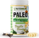 Paleo Perfection Vanilla Banana Poudre de protéines de collagène de boeuf de l'herbe sans Stevia - Paleo, Keto, SCD, poudre de protéines AIP avec fibre de pomme, carotte et brocoli - 300g Poudre de protéines et mélange de superaliments