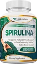 vibraxlabs Spirulina Capsules – 100% Pure 1000mg Servant (500mg Capsules Veggie) Supplément en poudre, Soutient la désintoxication naturelle, Avantages Santé au niveau cellulaire, Meilleur avec Chlorella
