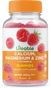 Zinc de magnésium de calcium vivace avec vitamine D3 Gummies. Grande dégustation de zinc de magnésium de calcium Supplément D3 pour la santé des dents et des os.