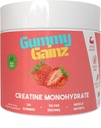 Creatine Monohydrate Gummies Muscle Strength Builder Gain Faster Recovery 5000mg pour les hommes et les femmes Boost Énergie Pré-entraînement Chewables Supplément 128ct (Regular, Fraise)