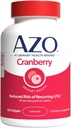 Supplément de canneberge AZO, fabriqué avec de la poudre de canneberge entière de fruits concentrés pour aider à nettoyer et protéger le piège urinaire*, pilules sans sucre, non-OGM, 100 softgels