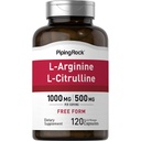 Piping Rock L-Arginine L-Citrulline Supplément 1500 mg de 120 Capsules