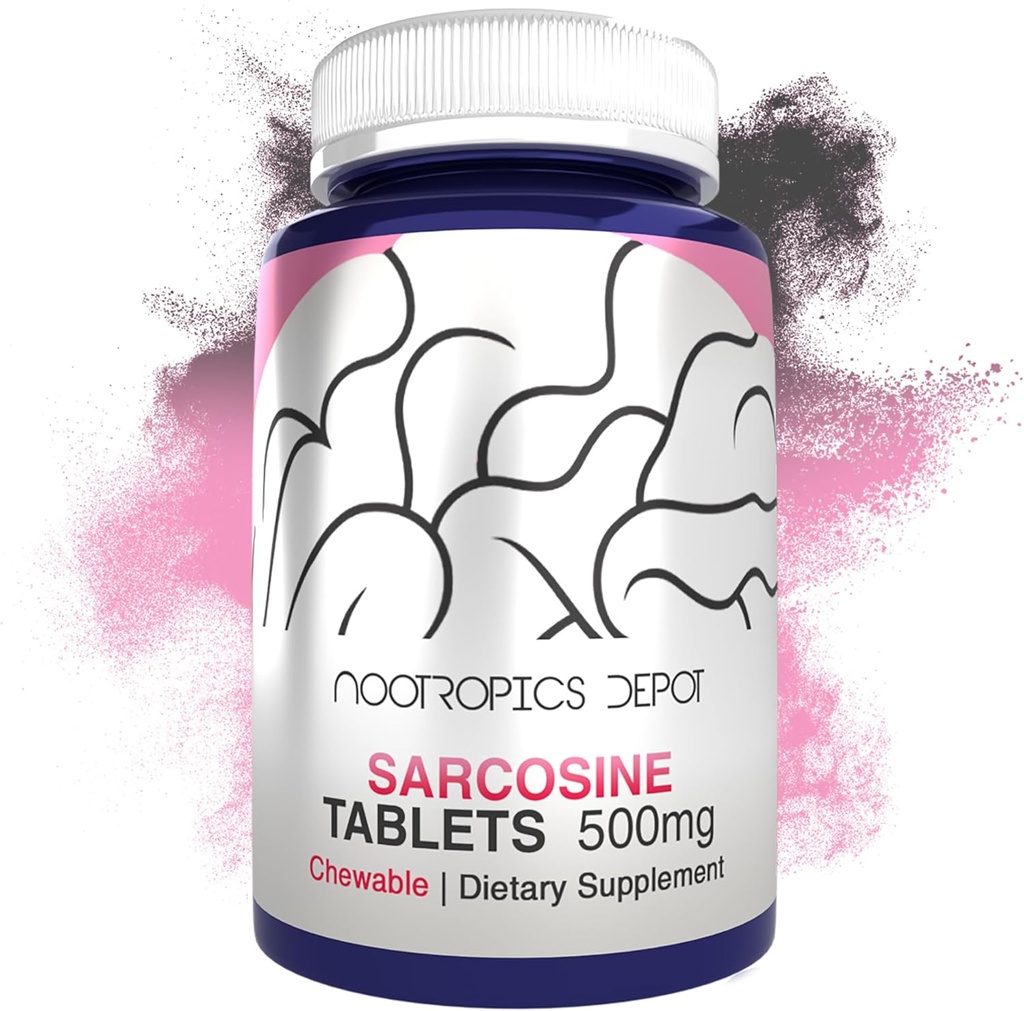 Nootropics Depot Sarcosine Tablets | Chewable | 500mg | 120 Count