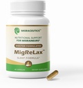 MigReLax - Doctor Formulé migraine Suppléments - Sleep & Relaxation Support avec Valérian, Lemon Baume, Passion Flower, Hops - Supplément de migraine pour les femmes et les hommes - Migraine Headache Support