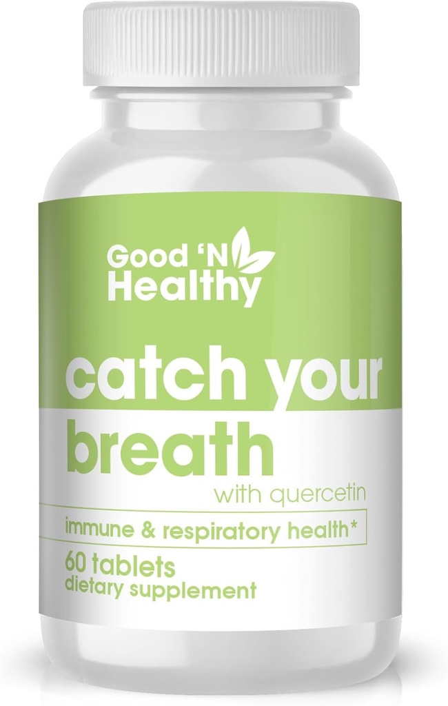 Good 'N Healthy Quercetin Attrapez votre souffle avec un supplément de Quercetin à base de plantes pour améliorer la santé immunitaire et respiratoire, 60 comprimés