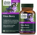Gaia Herbes Vitex Berry, Chasteberry, Hormone Balance pour les femmes, Capsules liquides végétaliens, Black 60 Count