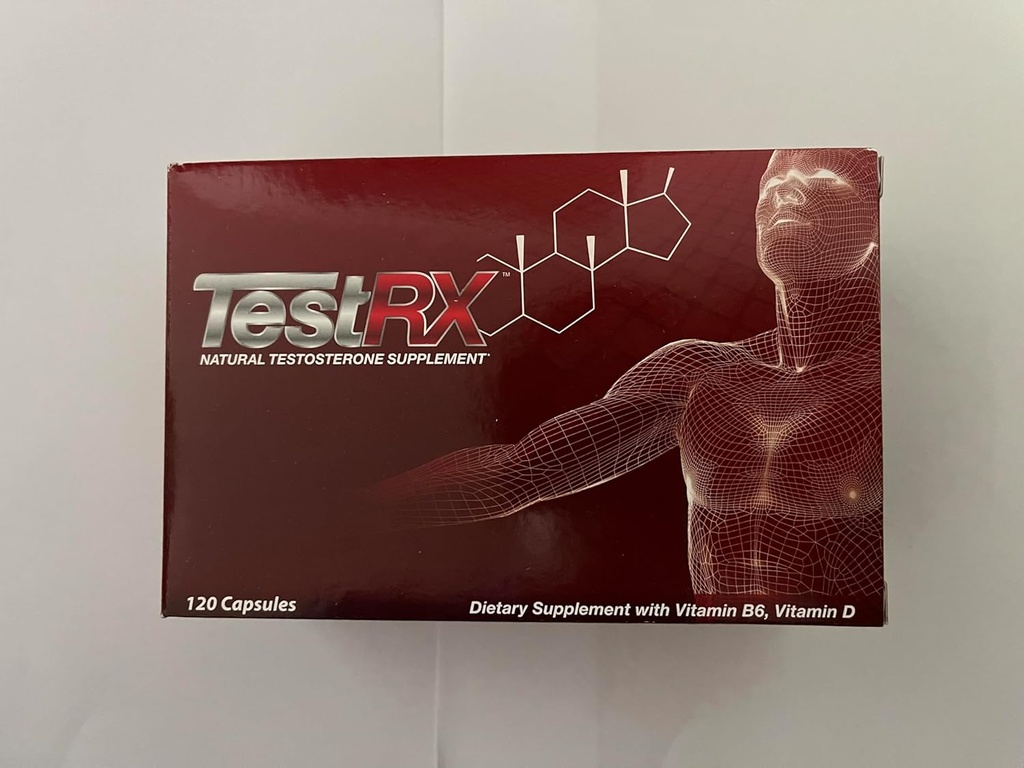 TestRX Testostérone Booster pour les hommes Test RX Natural Male Boost Supplément avec Tongket Ali. TestRX Testostérone Booster pour les hommes et l'organisateur de la pilule de 7 jours
