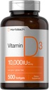 Horbäach Vitamin D3 10000 IU | 500 Softgels | Non-GMO, Gluten Free Supplement | Value Size | 250mcg | High Potency Formula