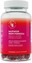 Gommies de fer – 20 mg de fer à absorption élevée + vitamine C, B12 et folate – Végétaux, non OGM, sans gluten – Soutien énergétique et anémie – 60 Ct
