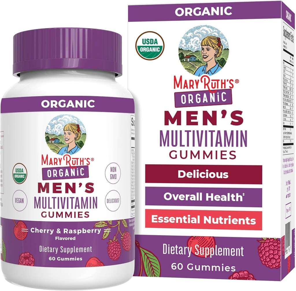 MaryRuth Organics Mens Vitamine Gummy (en anglais seulement) USDA-S Vegan (en anglais seulement) Multivitamines quotidiennes pour le soutien immunitaire (en anglais seulement) Non-GMO (en anglais seulement) Sans gluten (en anglais seulement)
