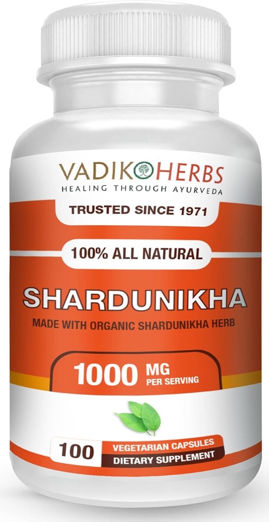 Vadik Herbs certifié biologique Shardunika (Gymnema sylvestre, Gurmar) Poudre (100 vegicaps)
