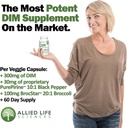 Supplément DIM, 300 mg de Diindolylméthane Plus Brocoli graines extraits pilules, végétalien non-OGM, 60 capsules